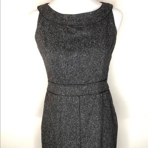 Ann Taylor Dark Gray Wool Silk Career Work Dress
